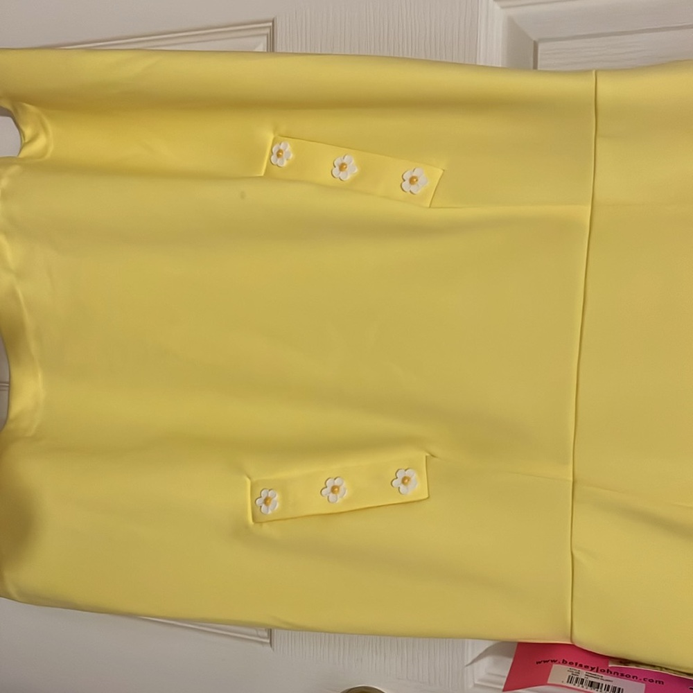 NWT Yellow Betsy Johnson size 14 dress - Picture 3 of 4